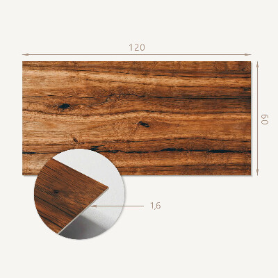 Rectangular bathroom wall panel Wood-inspired pattern
