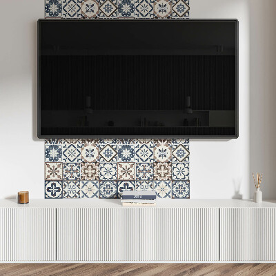 Rectangular bathroom wall panel Tiled artistic compositions