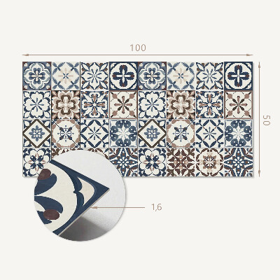 Rectangular bathroom wall panel Tiled artistic compositions