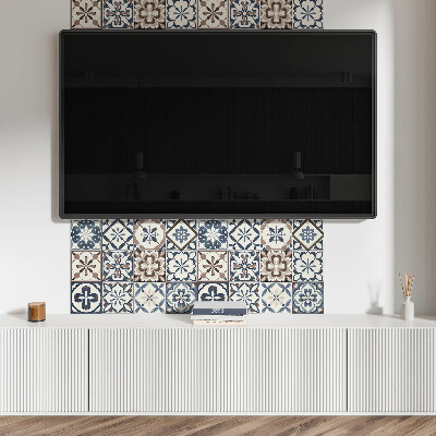 Rectangular bathroom wall panel Tiled artistic compositions