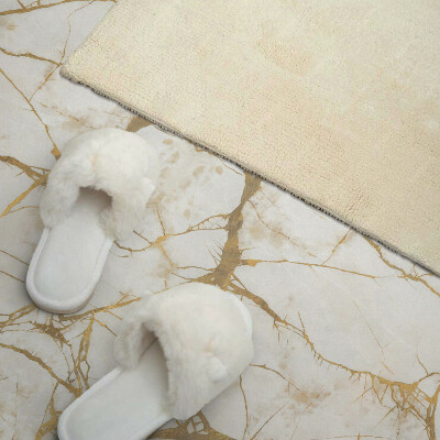 Rectangular bathroom wall panel Marble motif with subtle veins