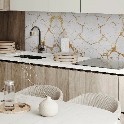 Rectangular bathroom wall panel Marble chic with subtle veining