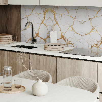 Rectangular bathroom wall panel Marble chic with subtle veining