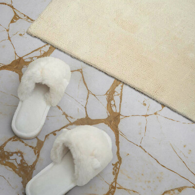 Rectangular bathroom wall panel Marble chic with subtle veining
