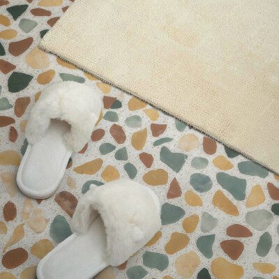 Rectangular wall panel Mosaic style of glue sticks