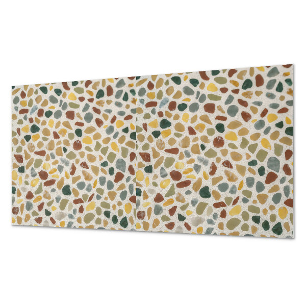 Rectangular bathroom wall panel Mosaic pattern of stones