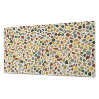 Rectangular bathroom wall panel Mosaic pattern of stones