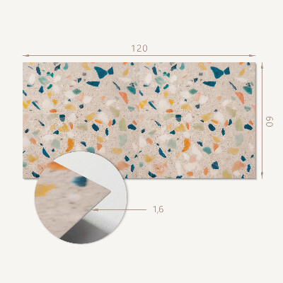 Rectangular decorative wall panel Fragments in vivid colors