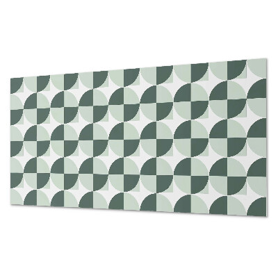 Rectangular bathroom wall panel Circles and squares in a geometric style