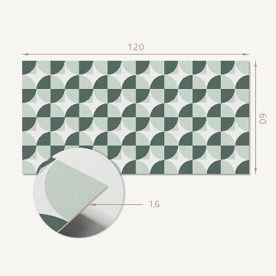 Rectangular bathroom wall panel Circles and squares in a geometric style