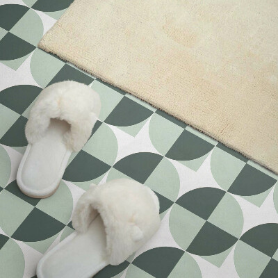 Rectangular bathroom wall panel Circles and squares in a geometric style