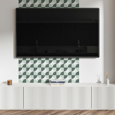 Rectangular bathroom wall panel Circles and squares in a geometric style