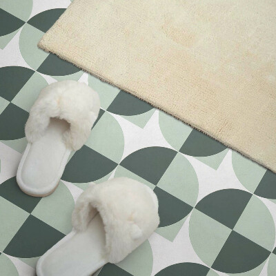 Rectangular bathroom wall panel Circles and squares in a geometric style