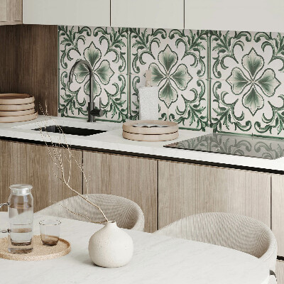 Rectangular wall panel Leaves and hearts motif