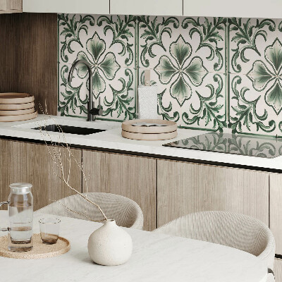 Rectangular wall panel Leaves and hearts motif