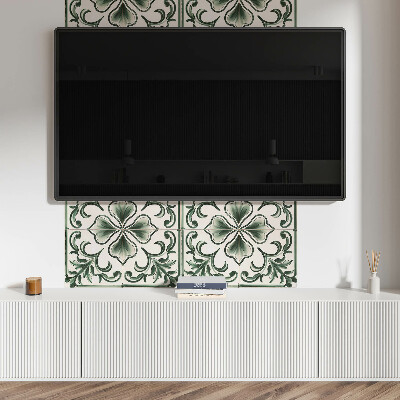 Rectangular wall panel Leaves and hearts motif