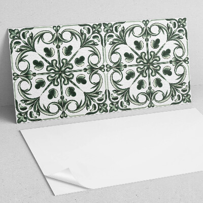 Rectangular decorative wall panel A plant pattern in the form of a tile
