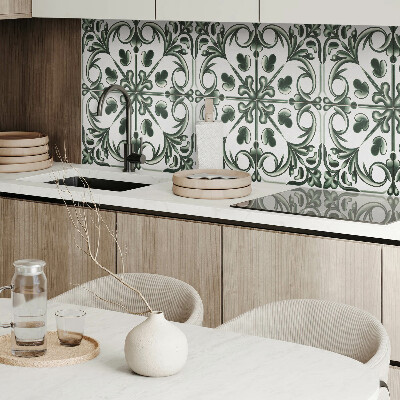 Rectangular decorative wall panel A plant pattern in the form of a tile