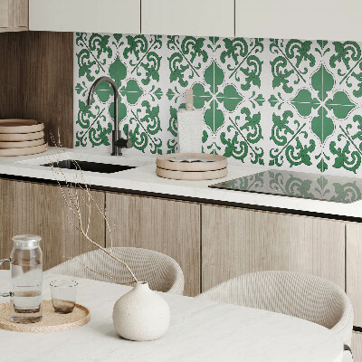 Rectangular bathroom wall panel A plant motif with decorative details