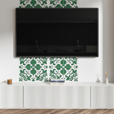 Rectangular bathroom wall panel A plant motif with decorative details