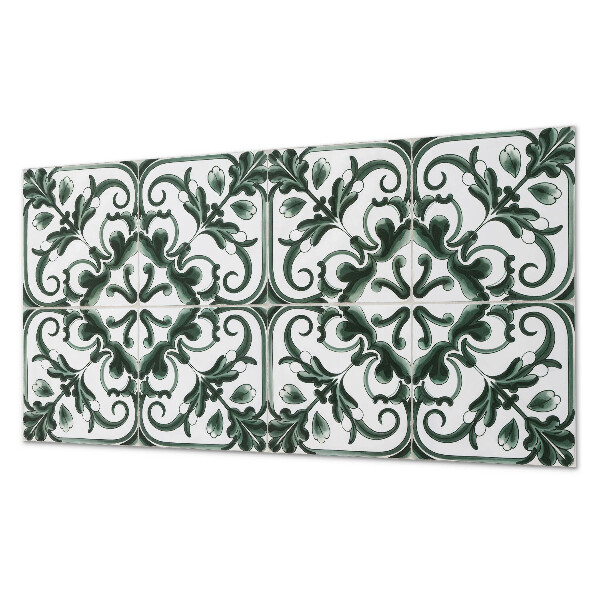 Rectangular wall panel Plant squares in a geometric style