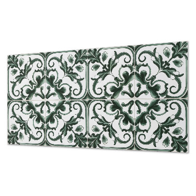 Rectangular wall panel Plant squares in a geometric style