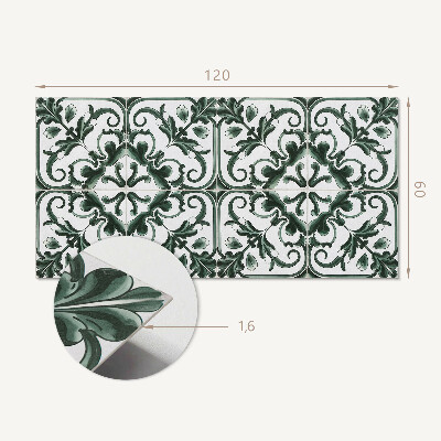 Rectangular wall panel Plant squares in a geometric style