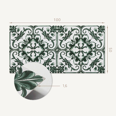 Rectangular wall panel Plant squares in a geometric style