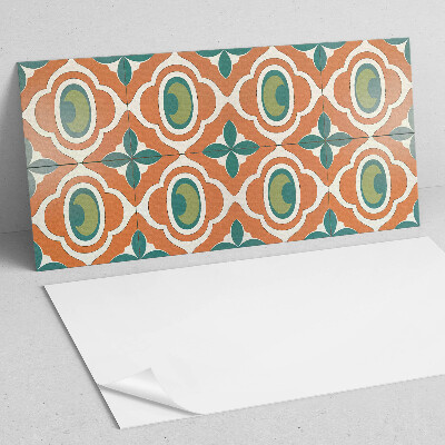 Rectangular bathroom wall panel Mosaic pattern with vegetation