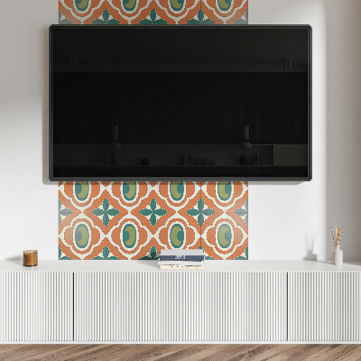 Rectangular bathroom wall panel Mosaic pattern with vegetation