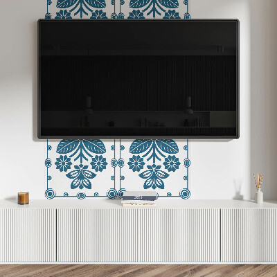 Rectangular wall panel Floral decorative motif