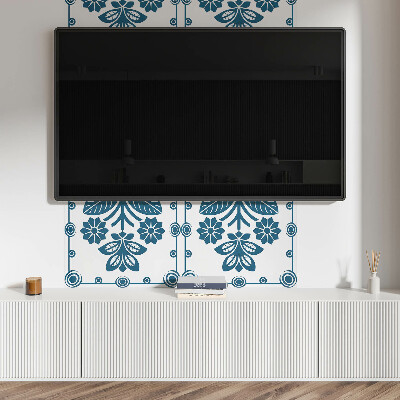 Rectangular wall panel Floral decorative motif