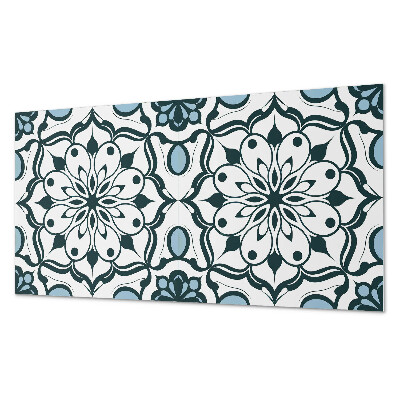 Rectangular wall panel Floral mandala in the colors of nature