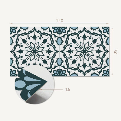 Rectangular wall panel Floral mandala in the colors of nature