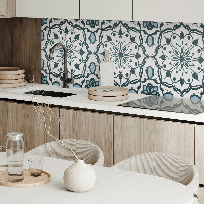 Rectangular wall panel Floral mandala in the colors of nature