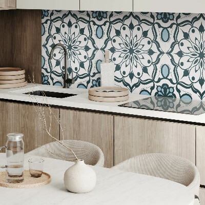 Rectangular wall panel Floral mandala in the colors of nature