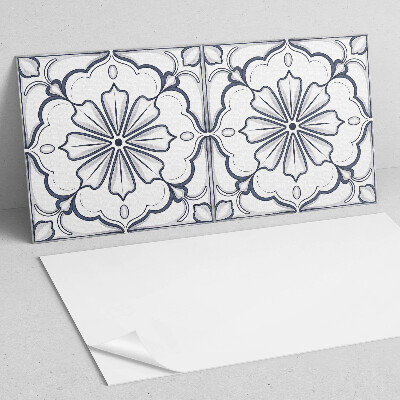 Rectangular decorative wall panel Floral motif on the tile