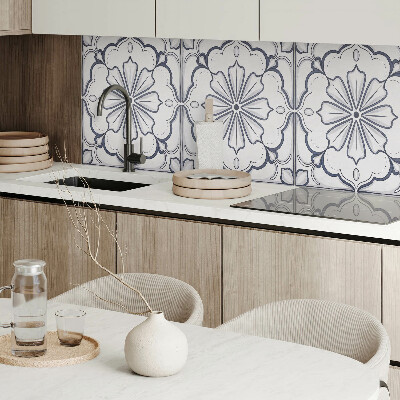 Rectangular decorative wall panel Floral motif on the tile