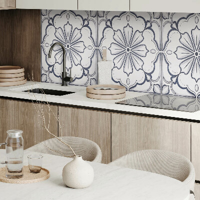 Rectangular decorative wall panel Floral motif on the tile