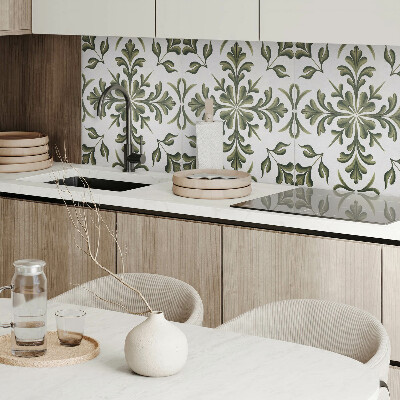 Rectangular wall panel Plant motif