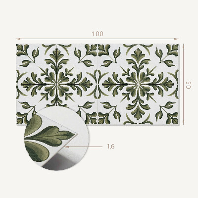 Rectangular wall panel Plant motif