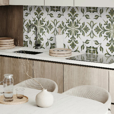 Rectangular wall panel Plant motif