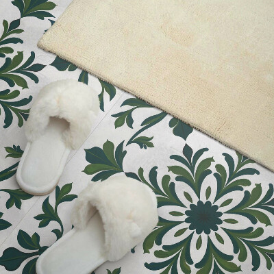 Rectangular bathroom wall panel Plant pattern with decorative details