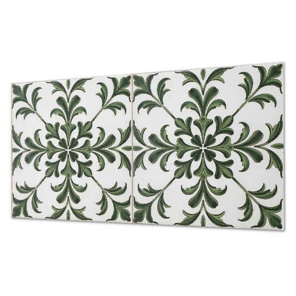 Rectangular wall panel Plant pattern on ceramics