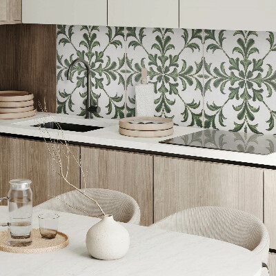 Rectangular wall panel Plant pattern on ceramics