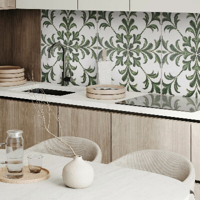 Rectangular wall panel Plant pattern on ceramics