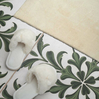 Rectangular wall panel Plant pattern on ceramics