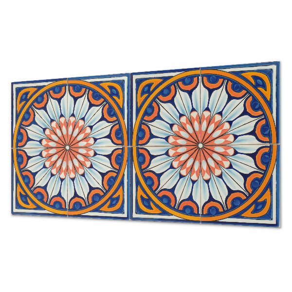 Rectangular bathroom wall panel Floral motif with subtle details