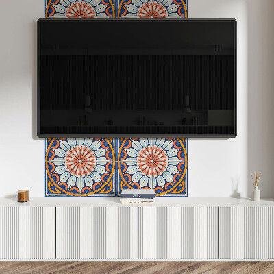 Rectangular bathroom wall panel Floral motif with subtle details