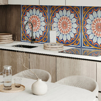 Rectangular bathroom wall panel Floral motif with subtle details